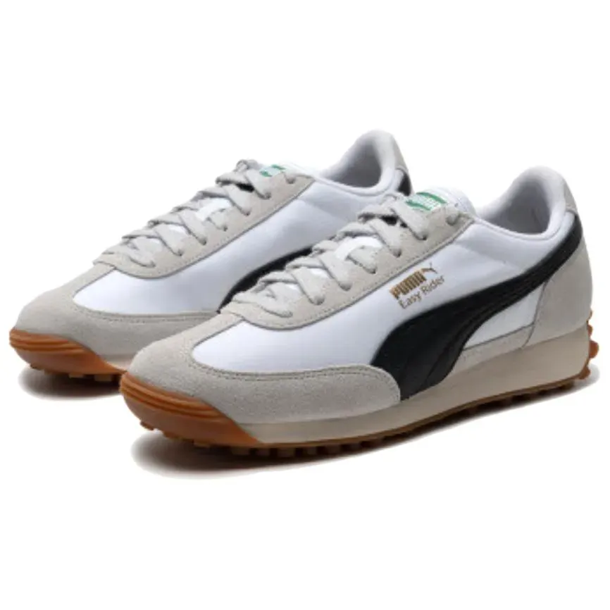PUMA Easy Rider Slip Resistant Low Top Running Shoes Unisex Gray White Black