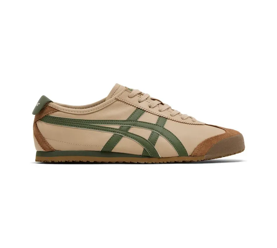 Кроссовки Onitsuka Tiger Mexico 66 Beige Grass Green (Бежевый) Унисекс