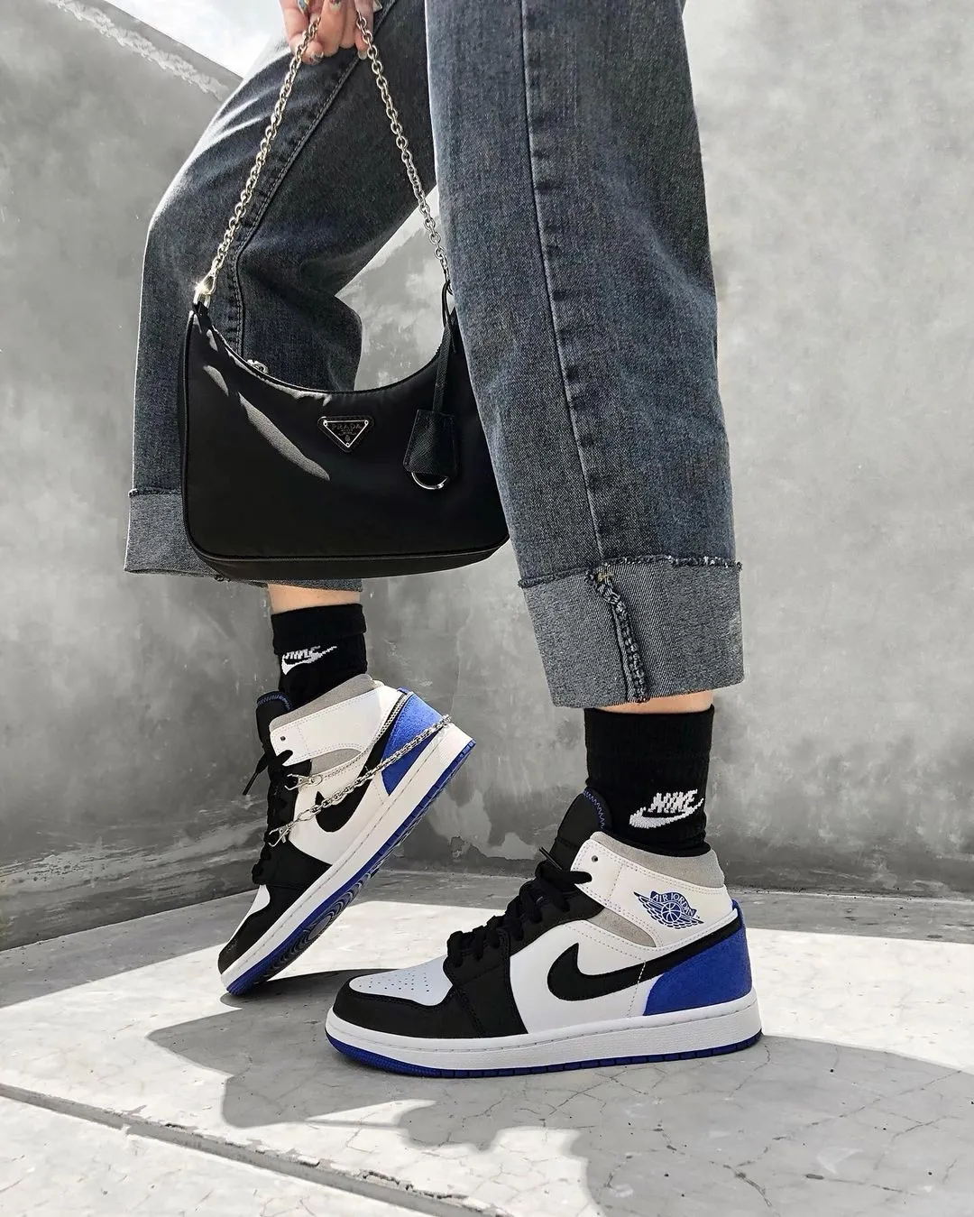 Air Jordan 1 Mid 1 Mid SE Union Royal (2020) фото
