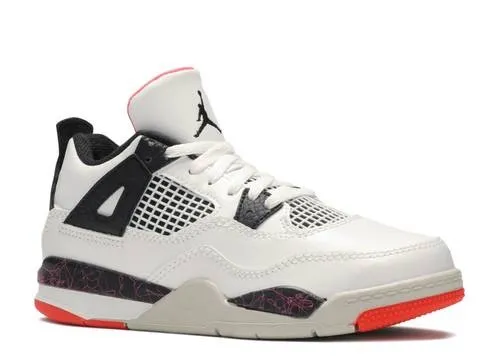 Высокие кроссовки Air Jordan 4 Retro Pale Citron Kids (Белый) Детский