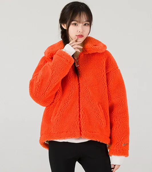 Hoodie Oversize With Zipper Orange