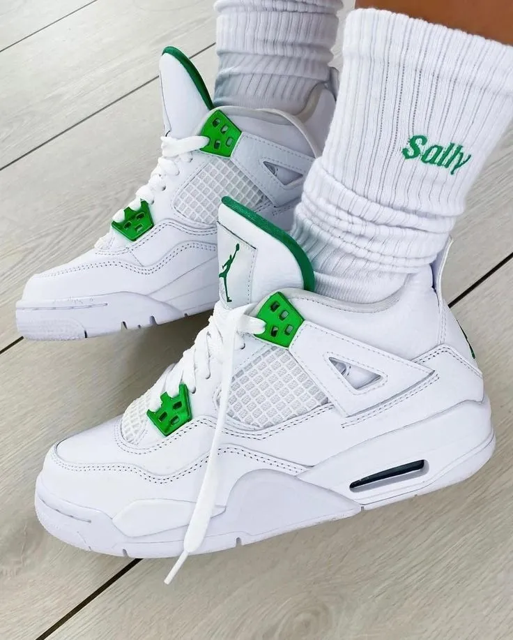 Air Jordan 4 Green Metallic фото