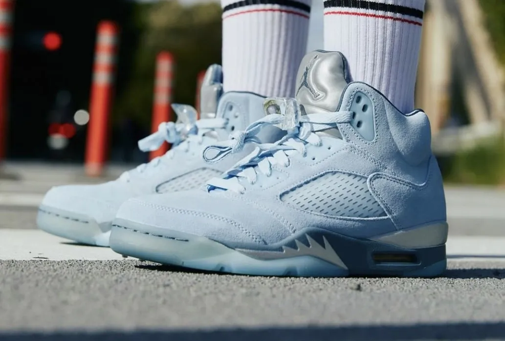 Air Jordan 5 Blue Bird фото