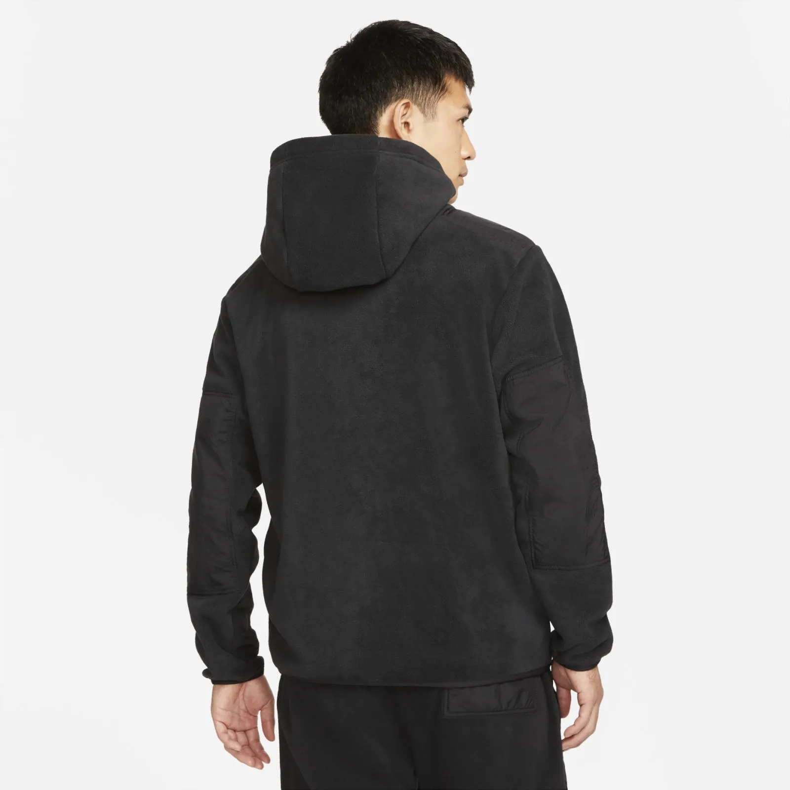 Zip Fleece Hoodie Black фото