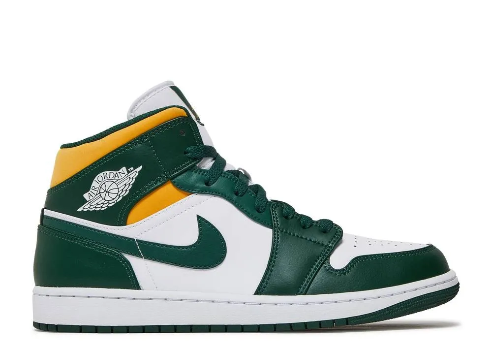 Высокие кроссовки Air Jordan 1 Mid Sonics (Зелёный) Унисекс