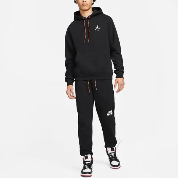Casual Drawstring Hoodie Black фото