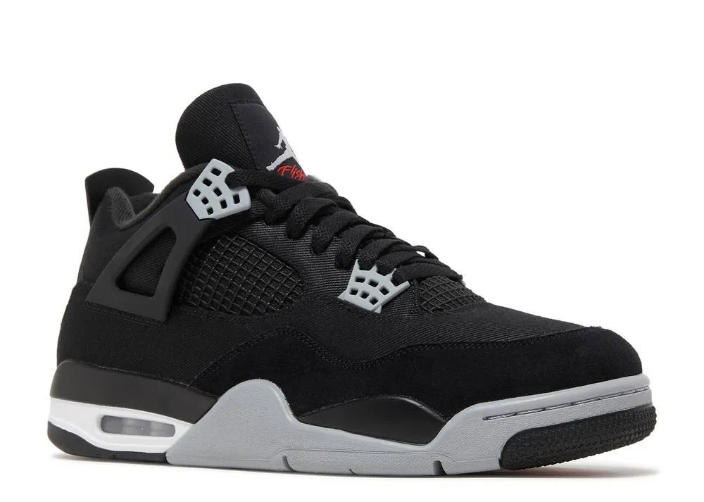 Air Jordan 4 Black Canvas фото