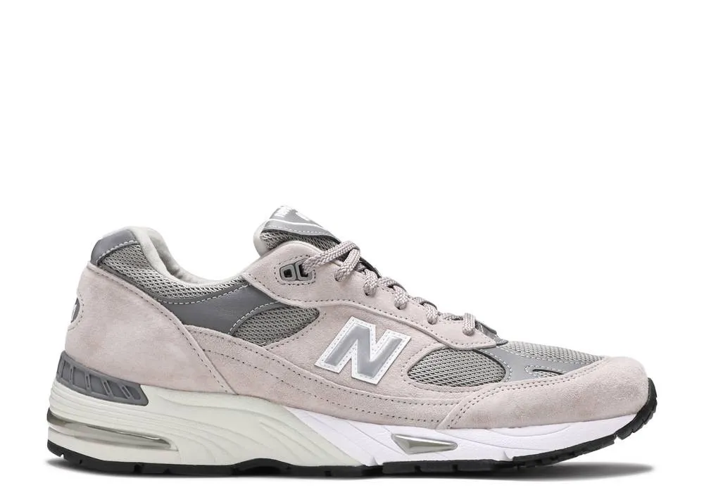 Низкие кроссовки New Balance 991 Made In England Grey White (Розовый) Унисекс