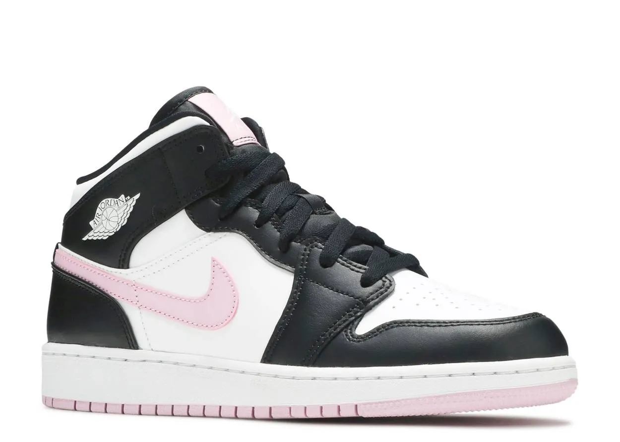 Air Jordan 1 Mid GS White Light Arctic Pink фото