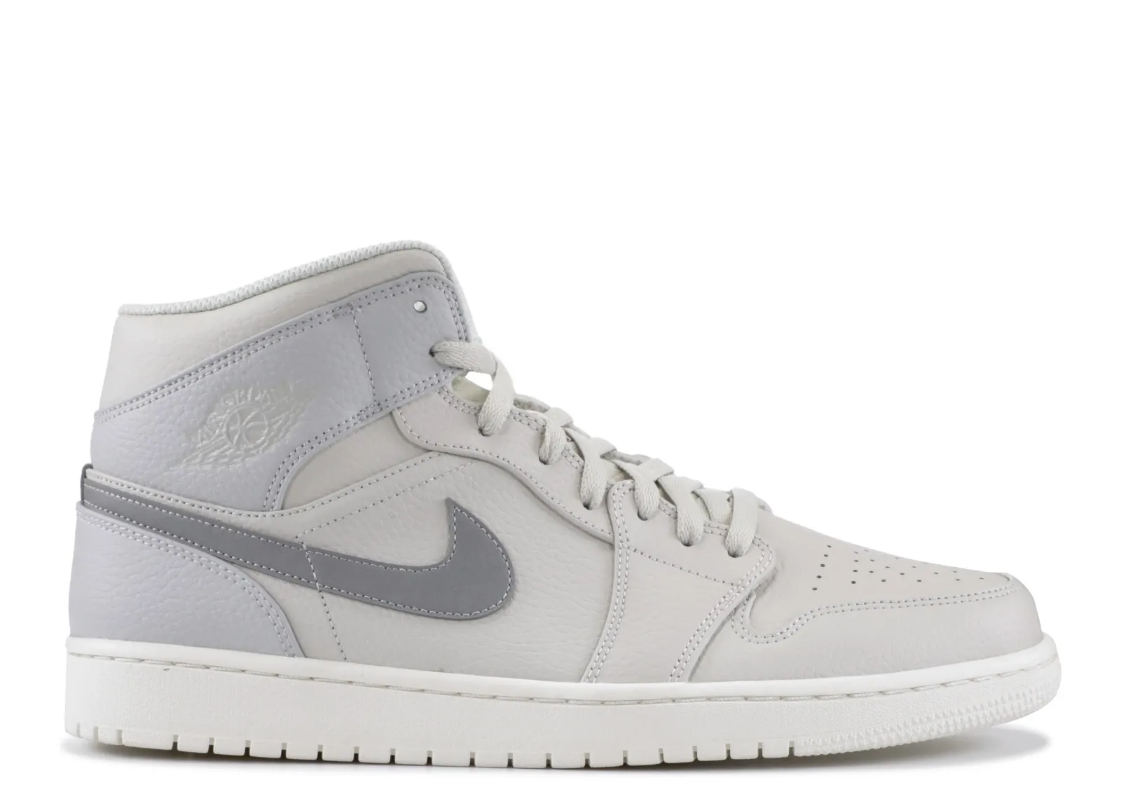 Высокие кроссовки Air Jordan 1 Mid Light Bone (2018) (Серый) Унисекс
