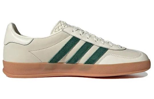 Низкие кроссовки Adidas Gazelle Off White Dark Green (Бежевый) Унисекс