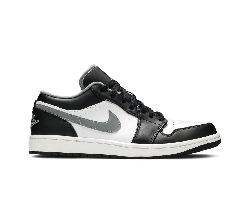 Низкие кроссовки Air Jordan 1 Low Black Medium Grey (Серый) Унисекс