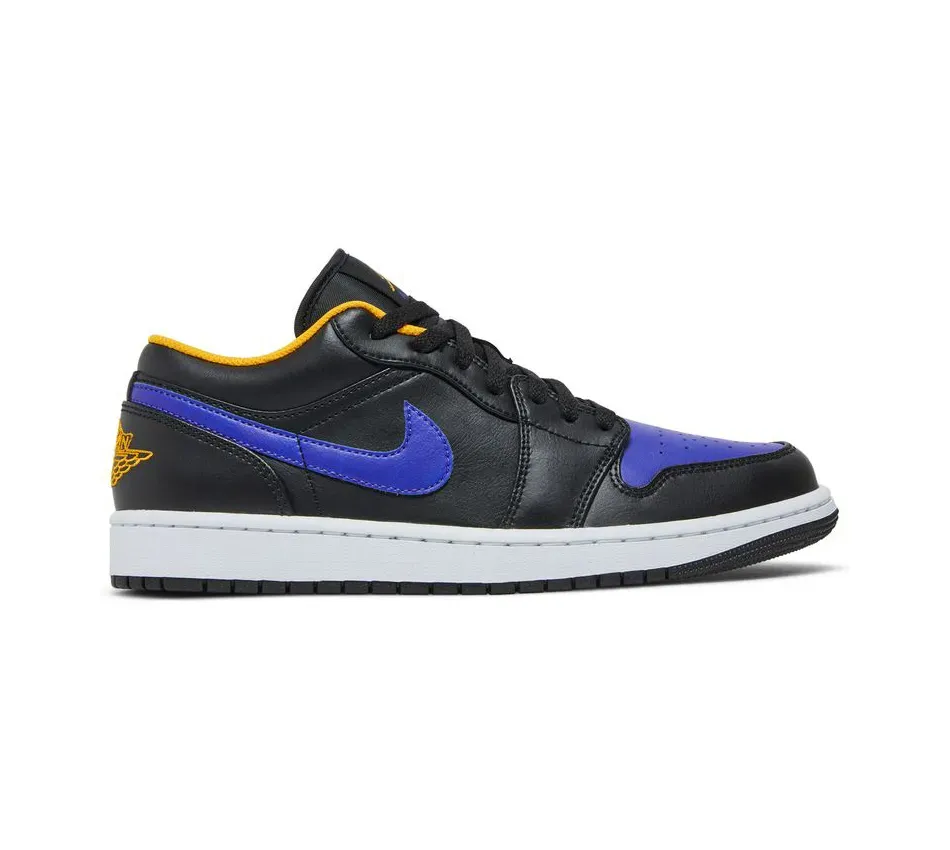 Низкие кроссовки Air Jordan Air Jordan 1 Low Lakers Black Blue (Чёрный) Унисекс