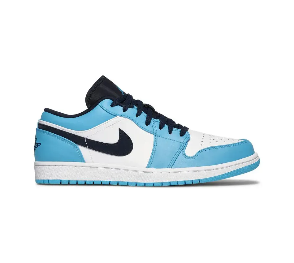 Низкие кроссовки Air Jordan 1 Low UNC (Голубой) Унисекс