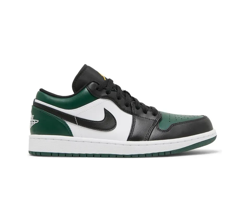 Низкие кроссовки Air Jordan 1 Low Green Toe (Зелёный) Унисекс