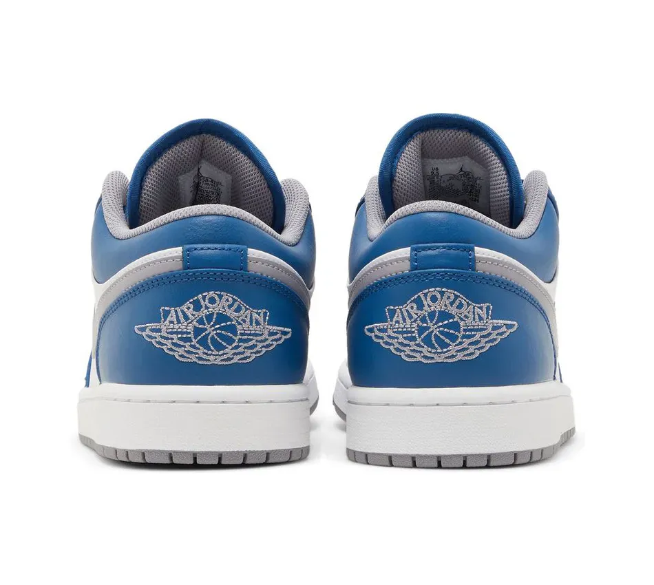 Air Jordan 1 Low True Blue Cement фото