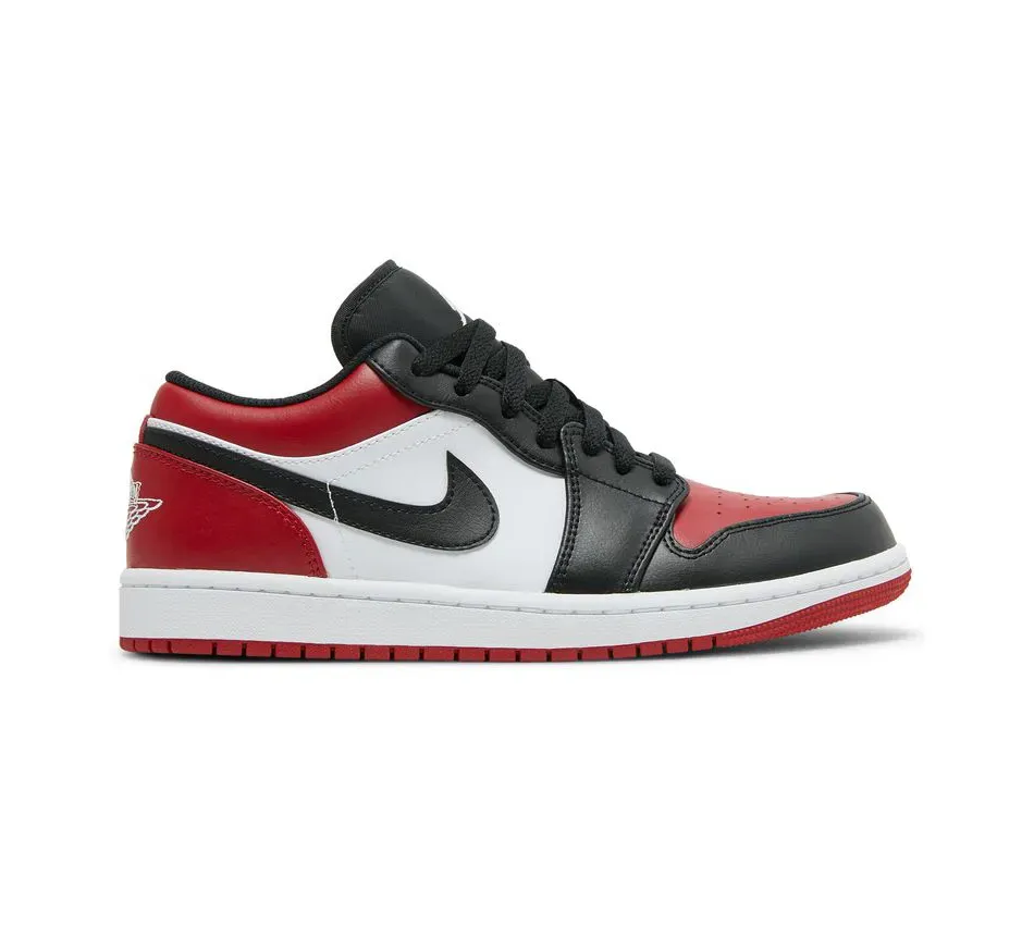 Низкие кроссовки Air Jordan Air Jordan 1 Low Bred Toe (Красный) Унисекс