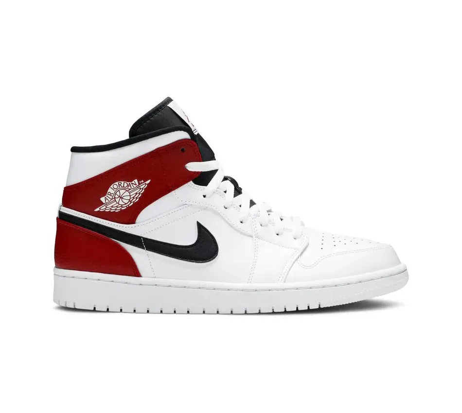 Высокие кроссовки Air Jordan 1 Mid White Chicago (Белый) Мужской