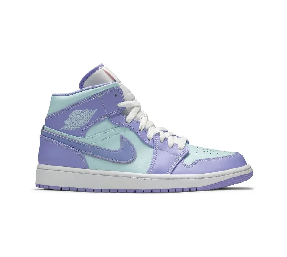 Высокие кроссовки Air Jordan 1 Mid Purple Aqua (Фиолетовый) Унисекс