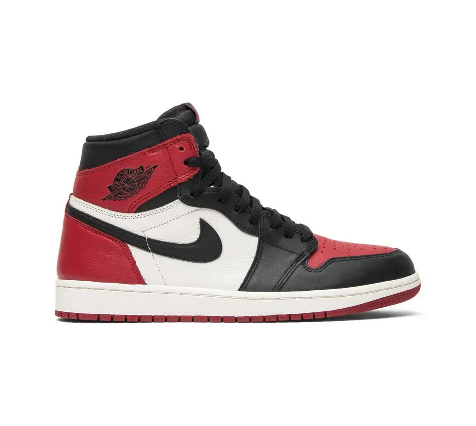 Высокие кроссовки Air Jordan 1 High Bred Toe (2018) (Разноцветные) Мужской