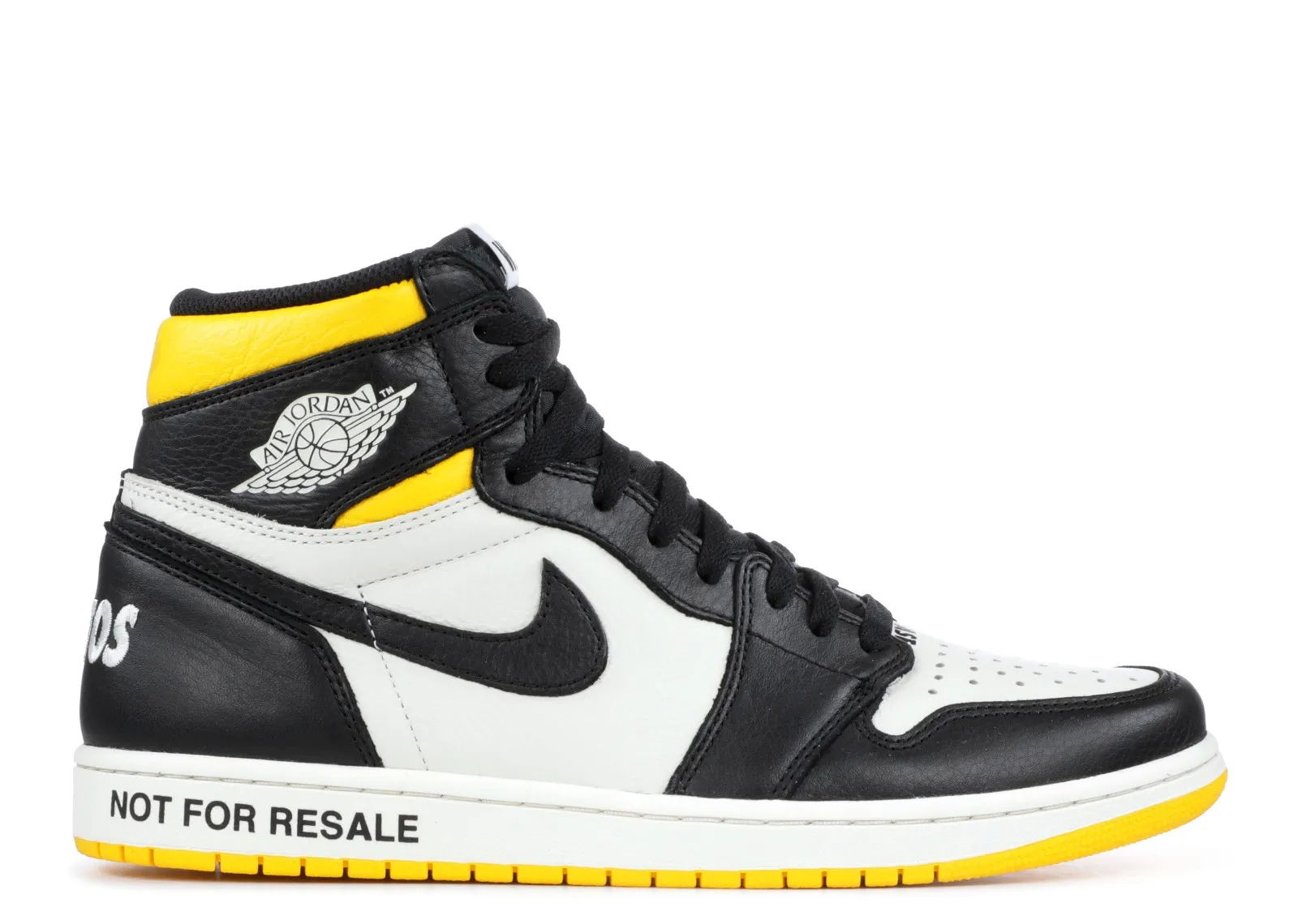 Nike AJ 1 I Retro High 'Not For Resale' Black Yellow (2018)