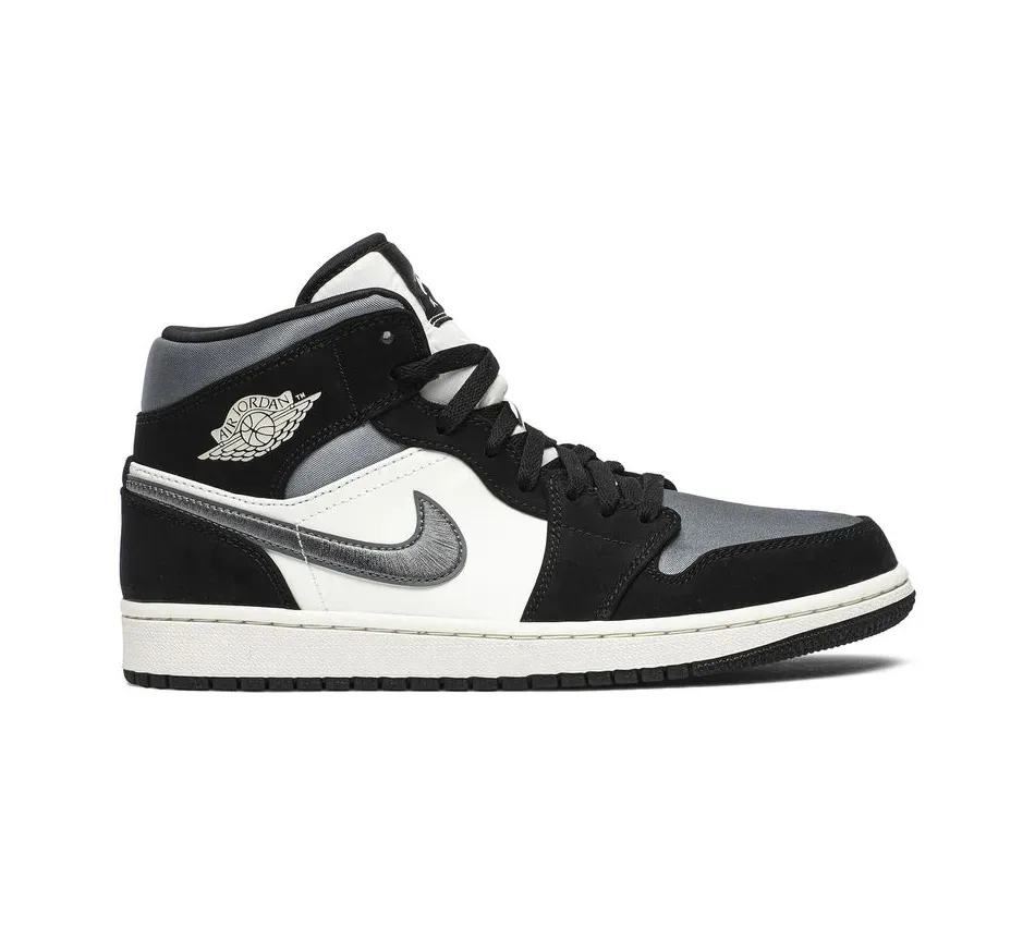 Высокие кроссовки Air Jordan 1 Mid 'Satin' (2019) (Чёрный) Унисекс