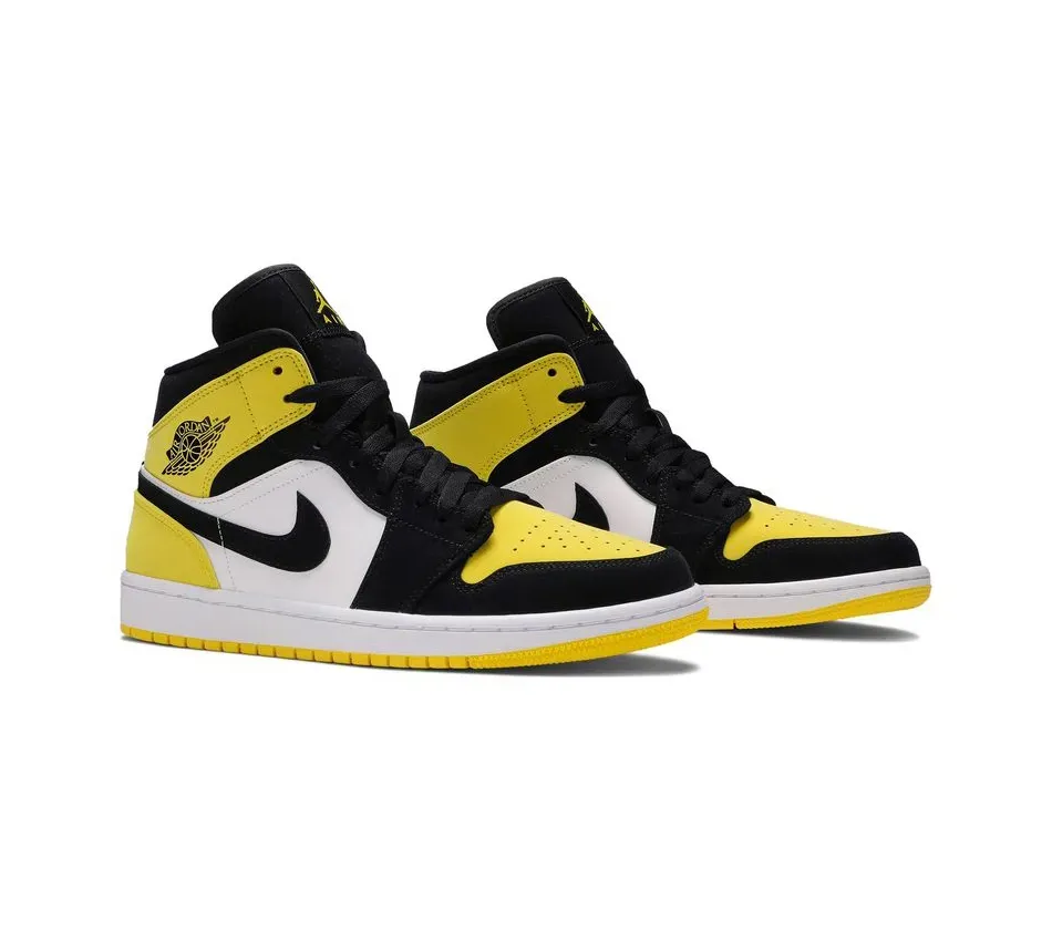 Air Jordan 1 Mid SE Yellow Toe фото