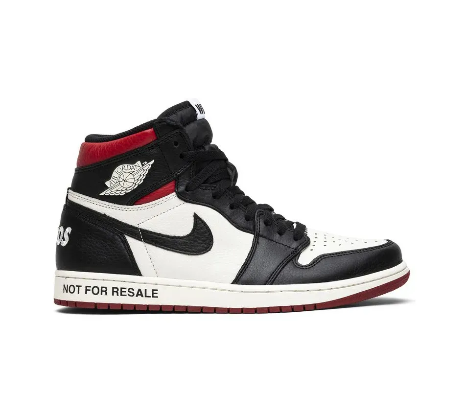 Высокие кроссовки Air Jordan 1 High Nike AJ I 1 Retro 'Not For Resale' Black Varsity Red (2018) (Чёрный) Мужской