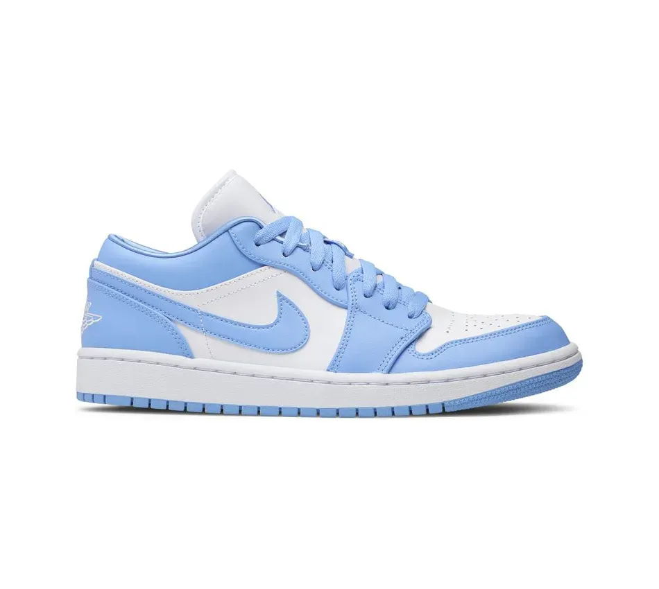Низкие кроссовки Air Jordan 1 Low UNC (2020) (Голубой) Унисекс