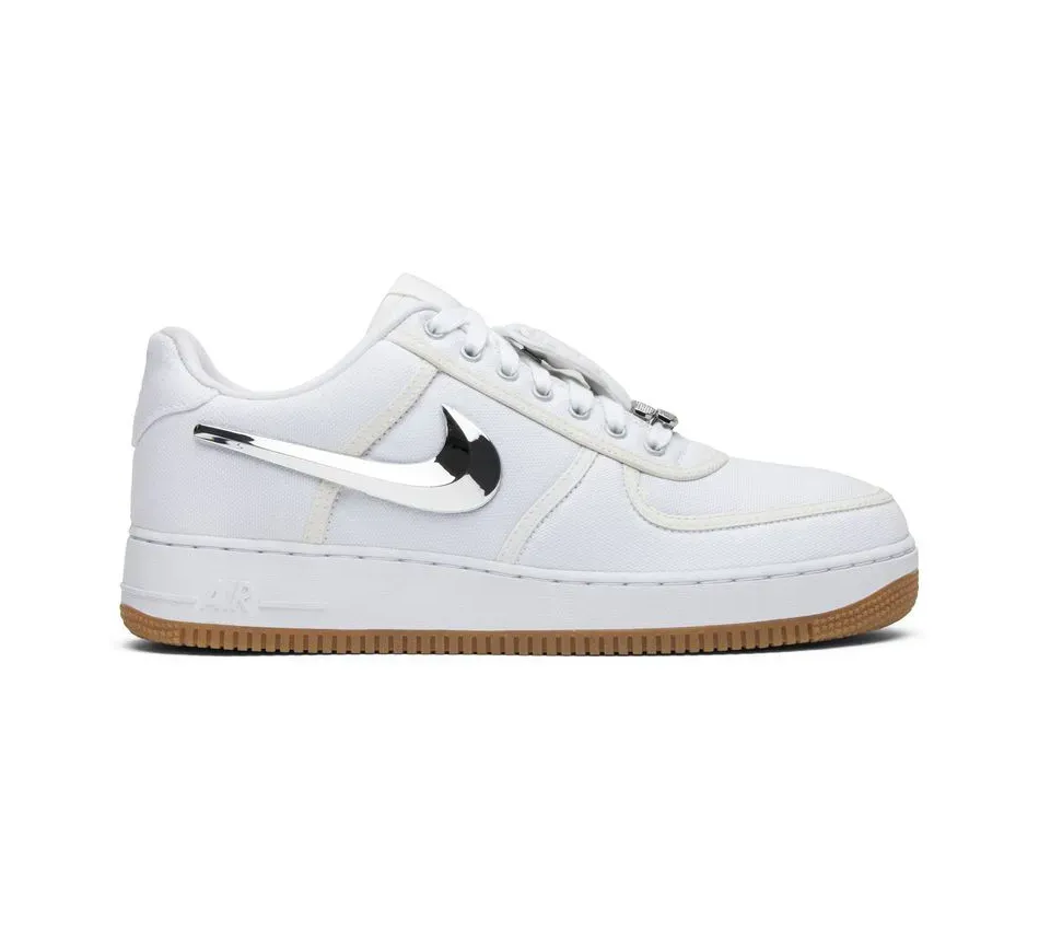 Низкие кроссовки Nike Air Force 1 Low Travis Scott 1 Low White (2017) (Белый) Мужской