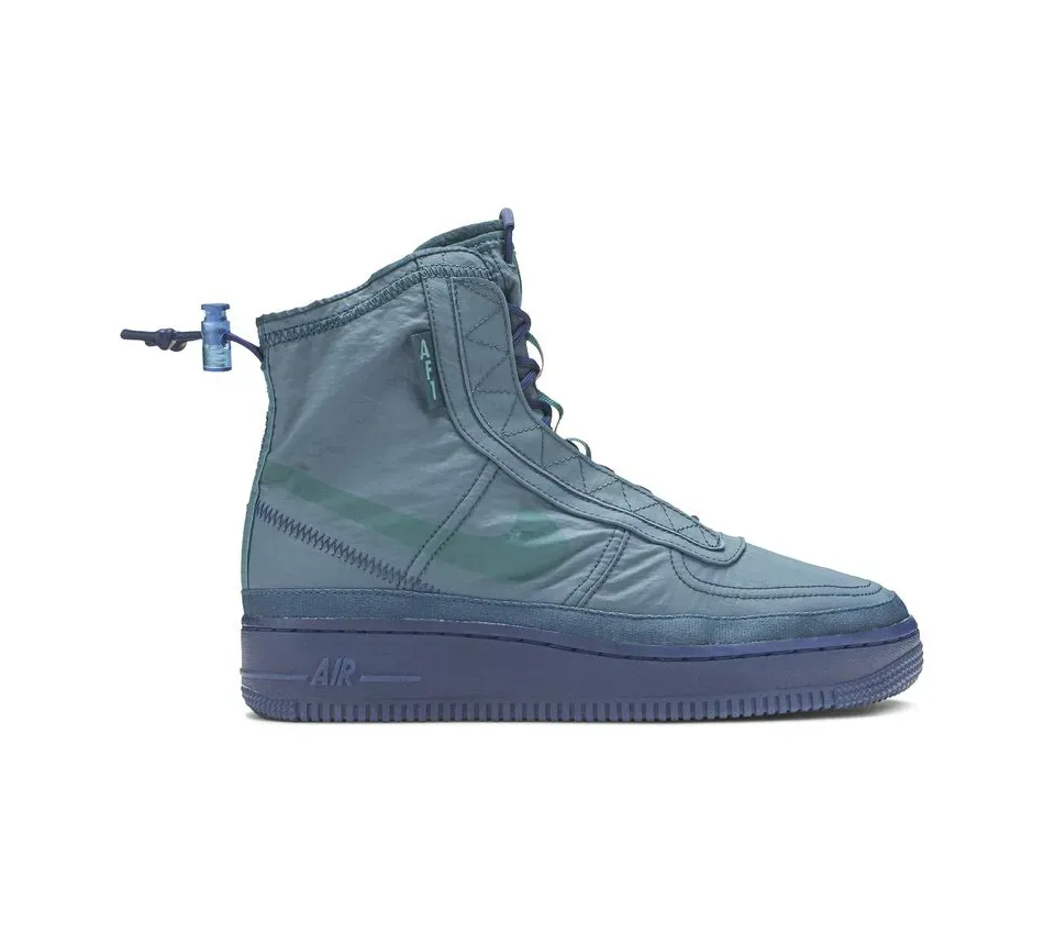 Кроссовки Nike Air Force 1 High Shell Midnight Turquoise (Синий) Унисекс
