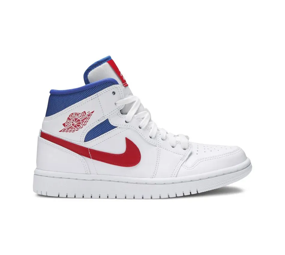 WMNS 1 Mid White 'Red Royal' (2020)