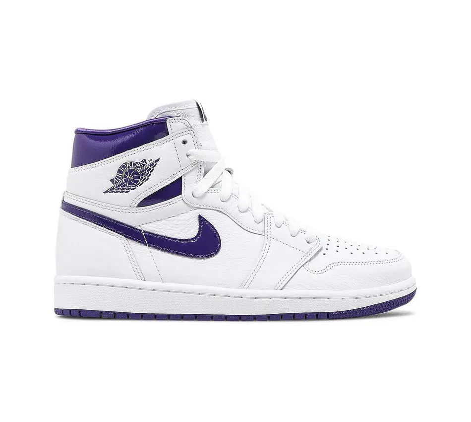 Высокие кроссовки Air Jordan 1 High Wmns OG Court Purple (Белый) Унисекс