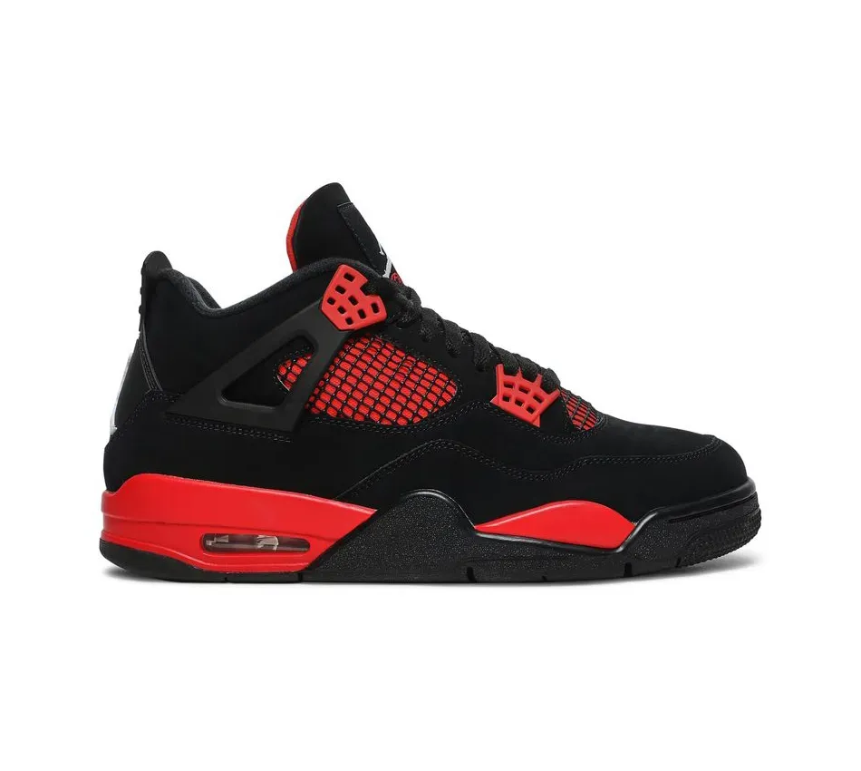 Высокие кроссовки Air Jordan 4 Red Thunder (Чёрный) Мужской