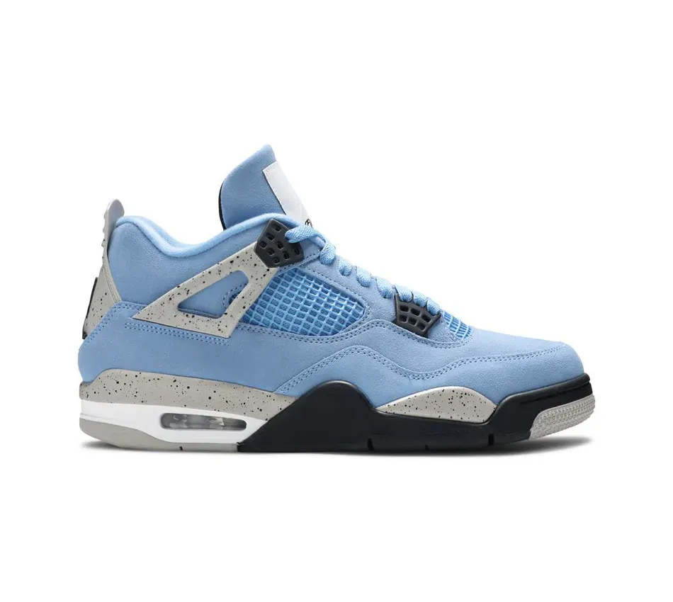 Высокие кроссовки Air Jordan 4 University Blue (Голубой) Мужской