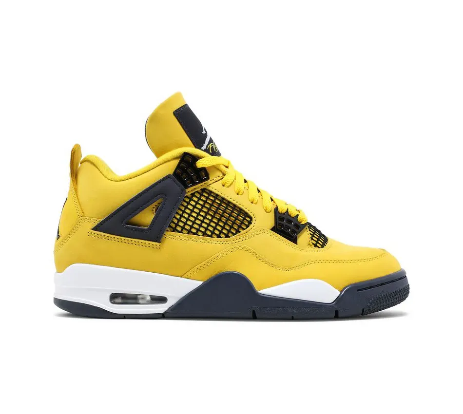 Высокие кроссовки Air Jordan 4 Retro Lightning 2021 (Желтый) Мужской
