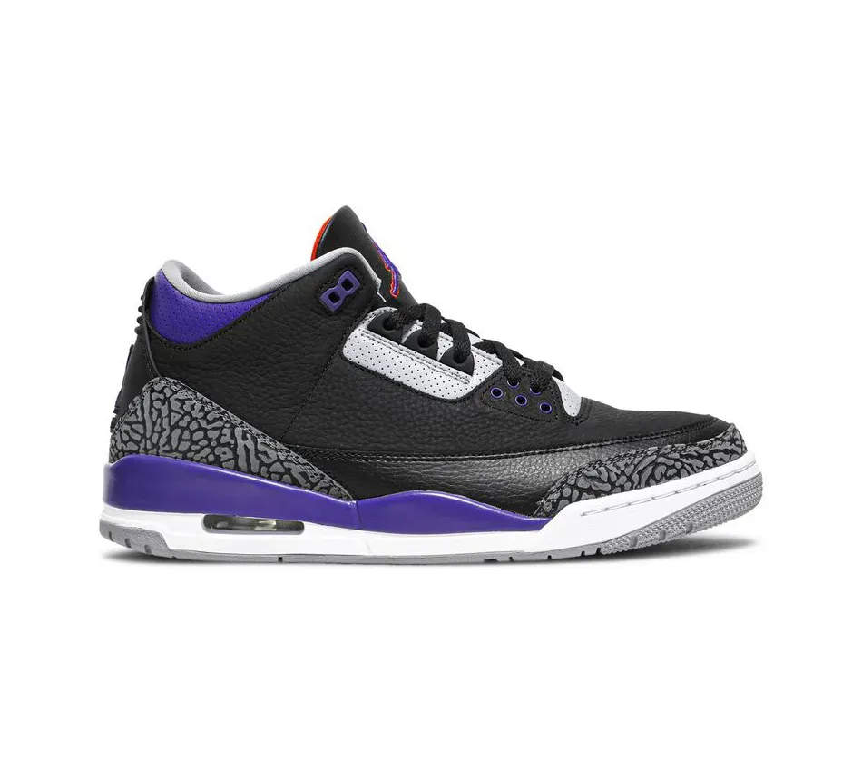 Высокие кроссовки Air Jordan Air Jordan 3 Court Purple (Чёрный) Мужской