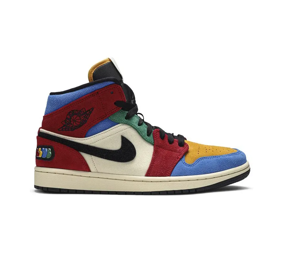 Кроссовки Air Jordan Air Jordan 1 Mid Blue The Great X Fearless (Унисекс)