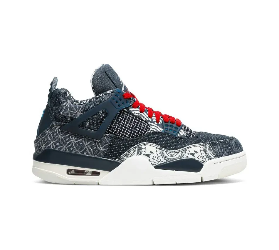 Высокие кроссовки Air Jordan 4 Sashiko (Синий) Унисекс