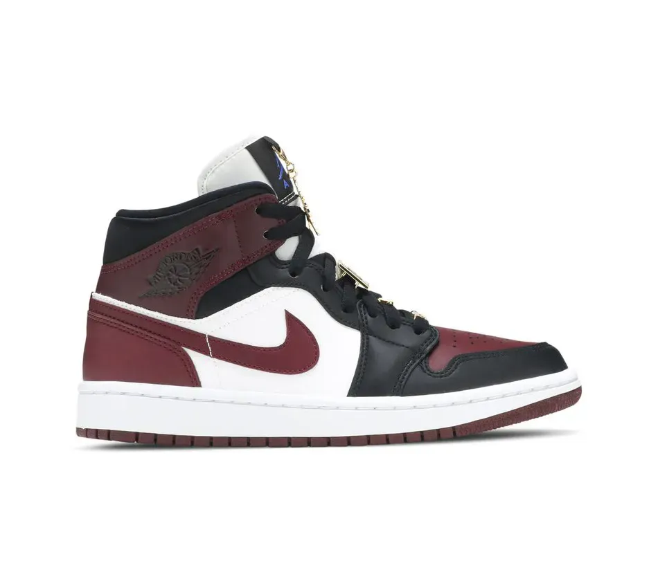 Высокие кроссовки Air Jordan 1 Mid SE Gold Pendants (Красный) Унисекс