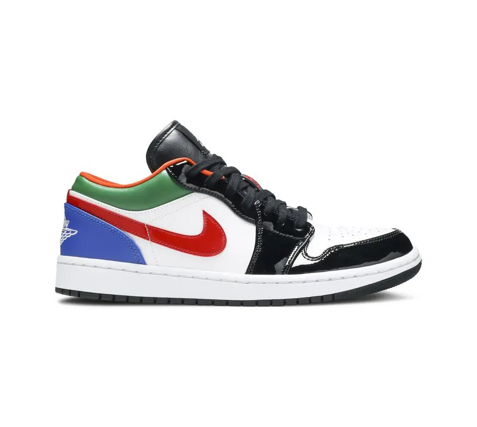 Низкие кроссовки Air Jordan 1 Low Multi-Color Black Toe (2020) (Женский)