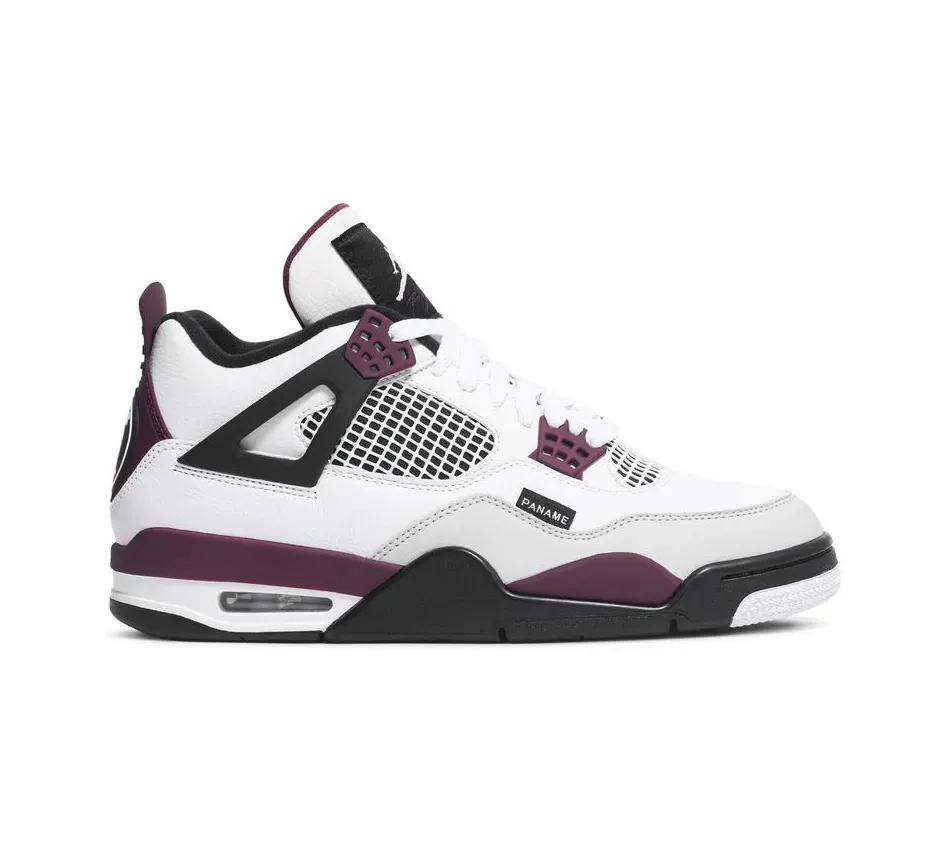 Высокие кроссовки Air Jordan 4 Paris Saint Germain x Air Jordan Bordeaux (Белый) Унисекс