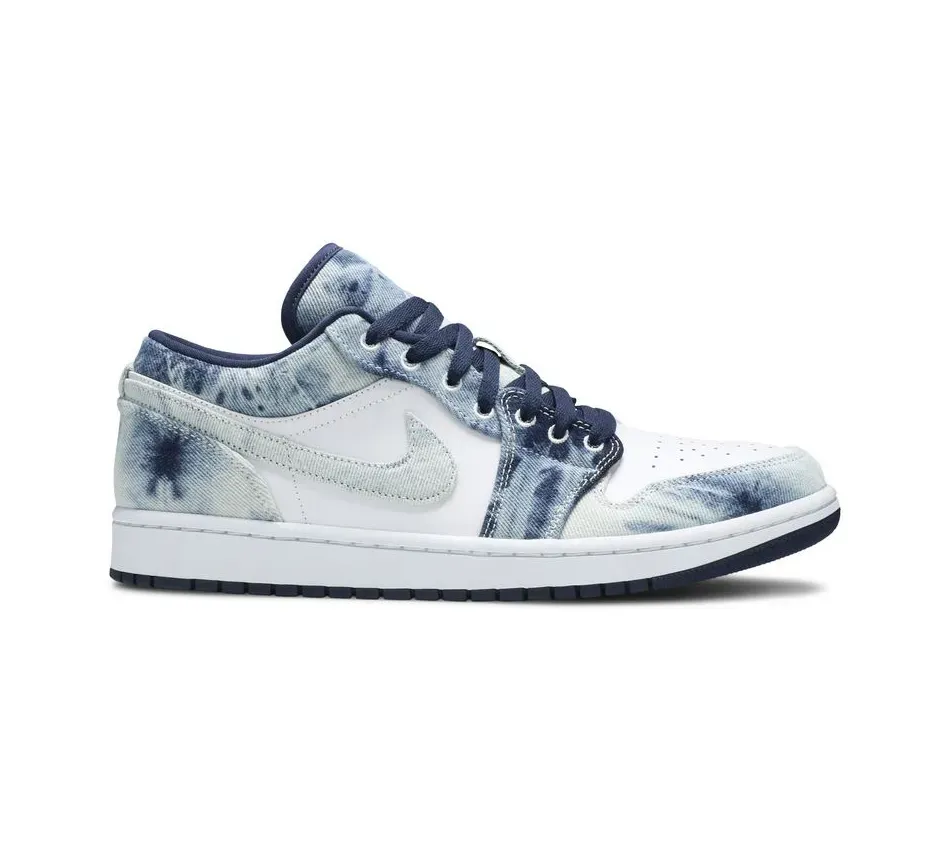 Низкие кроссовки Air Jordan Air Jordan 1 Low SE Washed Denim (Голубой) Унисекс