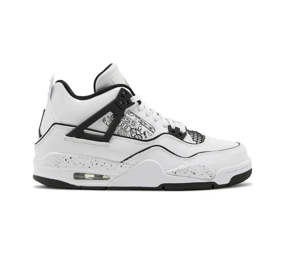 Высокие кроссовки Air Jordan Air Jordan 4 GS DIY (Белый) Унисекс