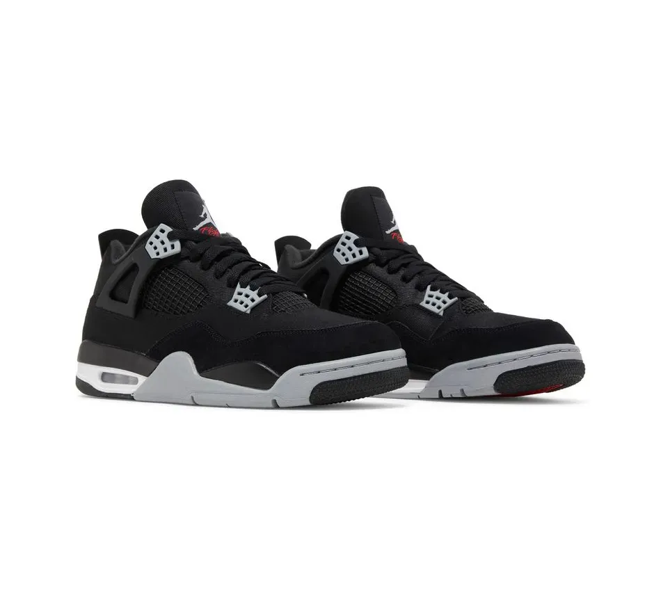 Air Jordan 4 Black Canvas фото