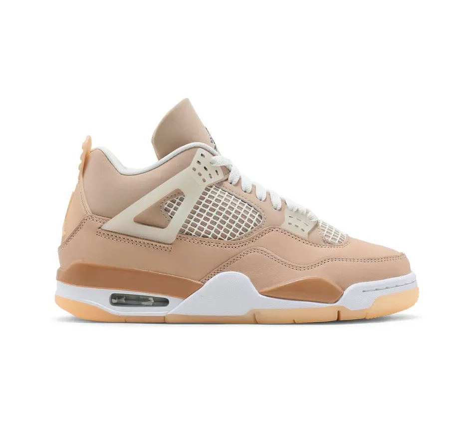 Высокие кроссовки Air Jordan 4 Wmns Shimmer (Бежевый) Унисекс