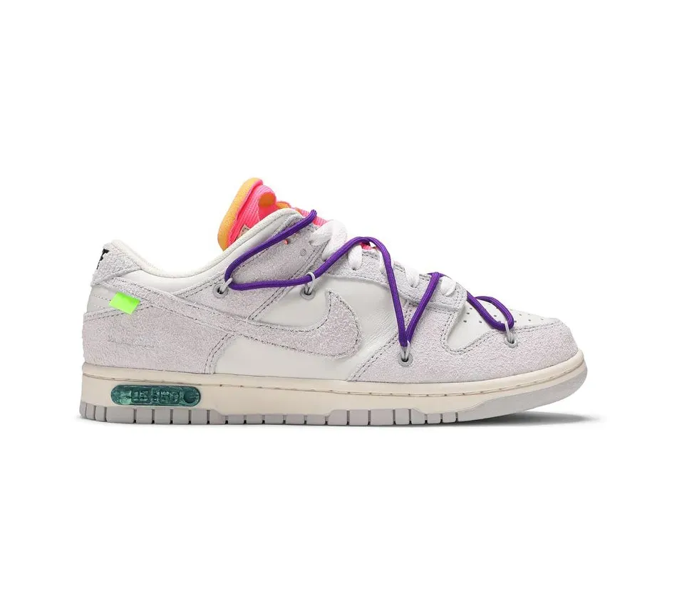 Кроссовки Nike Off White X Dunk Low Lot 15 Of 50 (Серый) Унисекс