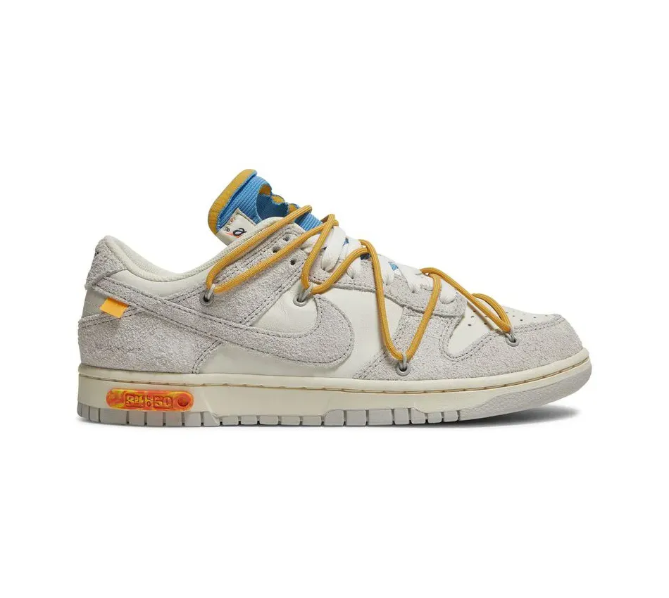 Кроссовки Nike Off White X Dunk Low Lot 34 Of 50 (Серый) Унисекс