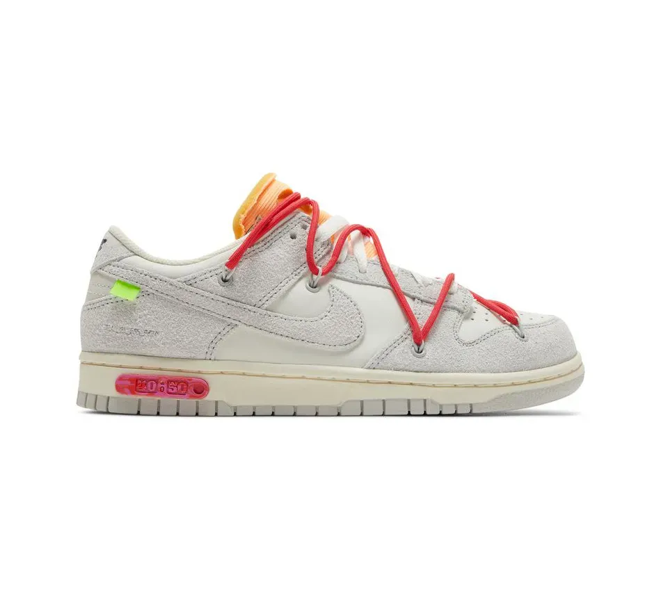 Кроссовки Nike Off White X Dunk Low Lot 40 Of 50 (Серый) Унисекс