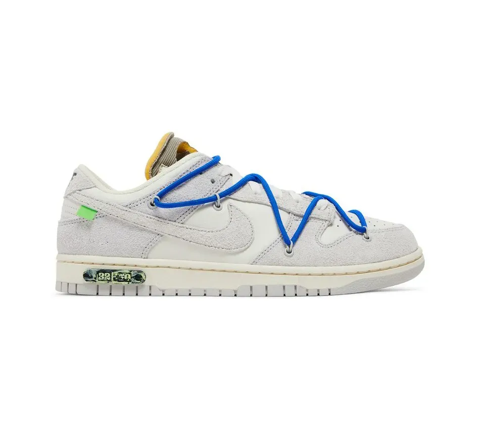 Кроссовки Nike Off White X Dunk Low Lot 32 Of 50 (Серый) Унисекс